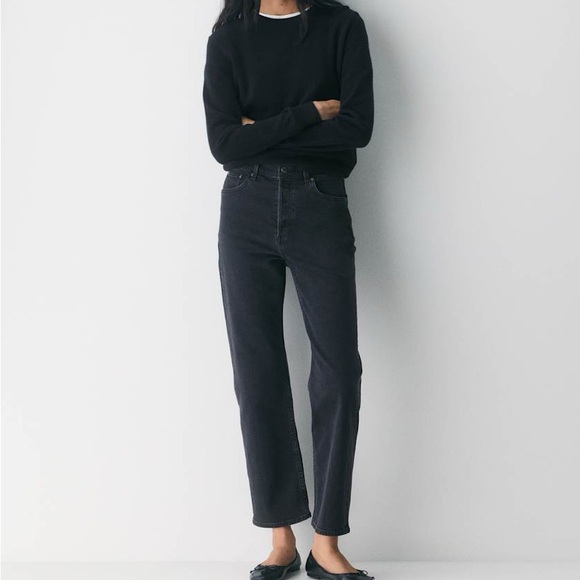 Denim Forum Denim - Denim Forum The Arlo Hi-Rise Straight Black Women's Jeans